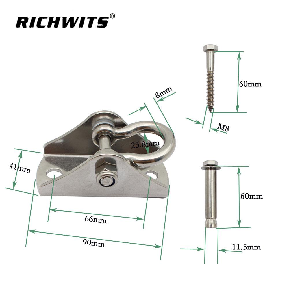 304 Stainless Steel Hanging Plate for Yoga Sandbag, Hammock, Chair, and Swing Hook Accessories