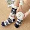 Christmas Slipper Socks Women Winter Thick Floor Socks with Grippers Non Slip Warm Fuzzy Socks Sleep Home Snow Sock Xmas Gifts