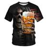 Gothic Horror Skull T-shirt 3D Printed Party Street Style O-Neck Short Sleeve Casual Top