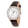 Classic Sorpasso Leather Strap Silver Sunray Dial Quartz R8851124002 100M Men's Watch