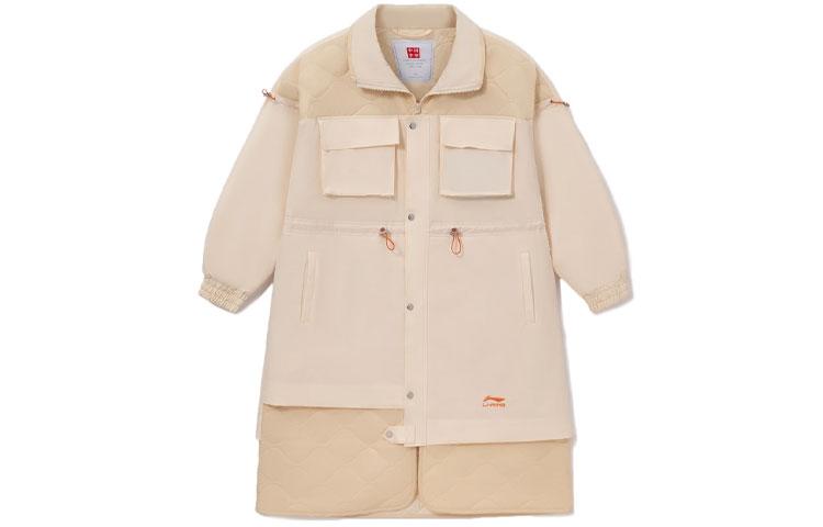 Li Ning Puffer Jacket Winter Women s Beige AFMR476-1 L