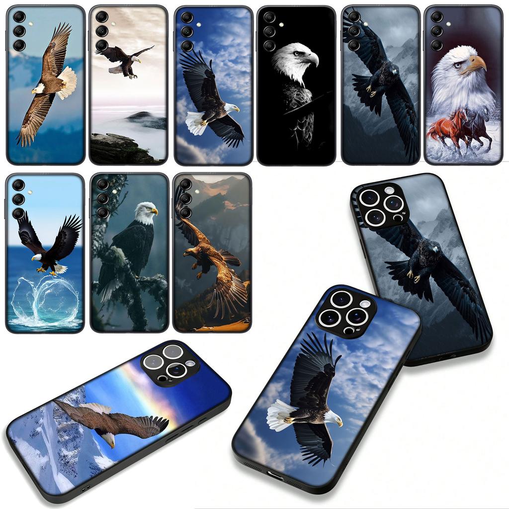 Cover for Samsung Galaxy A25 A37 A57 A12 A14 A31 A41 A50 A51 A70 A71 A72 A21S A04 M15 Note 20 9 8 10 Phone Case Bald Eagle Cute