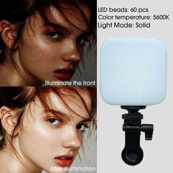 High Quality and Durable Rechargeable Mini LED Fill Light Portable Clip-On Lamp for Live Streaming Video Calls and Vlogging