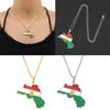 Kurdistan Map Necklace for Women Men Chains Gold Silver Kurdistan Flag Map Pendants Necklace Stainless Steel Jewelry