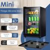 Mini Fridge Silicone Mat Waterproof Fridge Drip Tray with 4 Base Raisers Leak Resistant Under Refrigerator Mat Floor Protector
