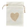 Pack of 51 Love Heart Burlap Bags Stylish Gift Packaging Bag Fashionable Storage Bag for Jewelry and Small Treasures
