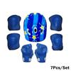 7 stk Sett Barn Gutter Jenter Hjelm Kne Håndleddsbeskytter Albuebeskyttere Barn Sykling Skøyter Sykkelhjelm Beskyttelse Beskytter