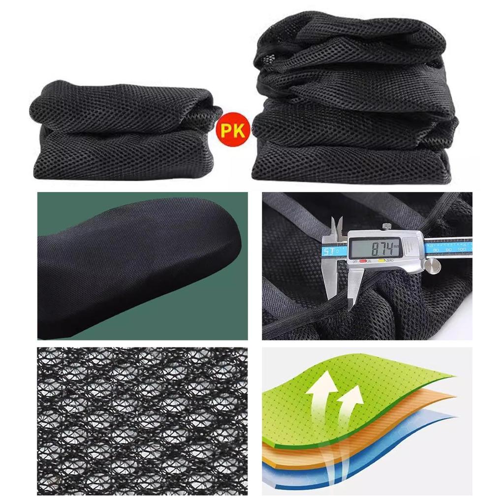 Motorcycle Seat Covers 3D Mesh Seat Covers Repellent Thermal Insulated Sunscreen Rain Wet