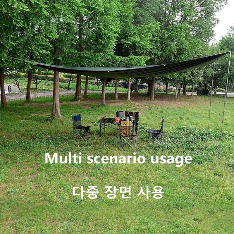 Camping Tent Waterproof Ground Tent Tarp Outdoor Large Canopy Sunshade Beach Shelter Hammock Rain Fly Cover Sun Shade