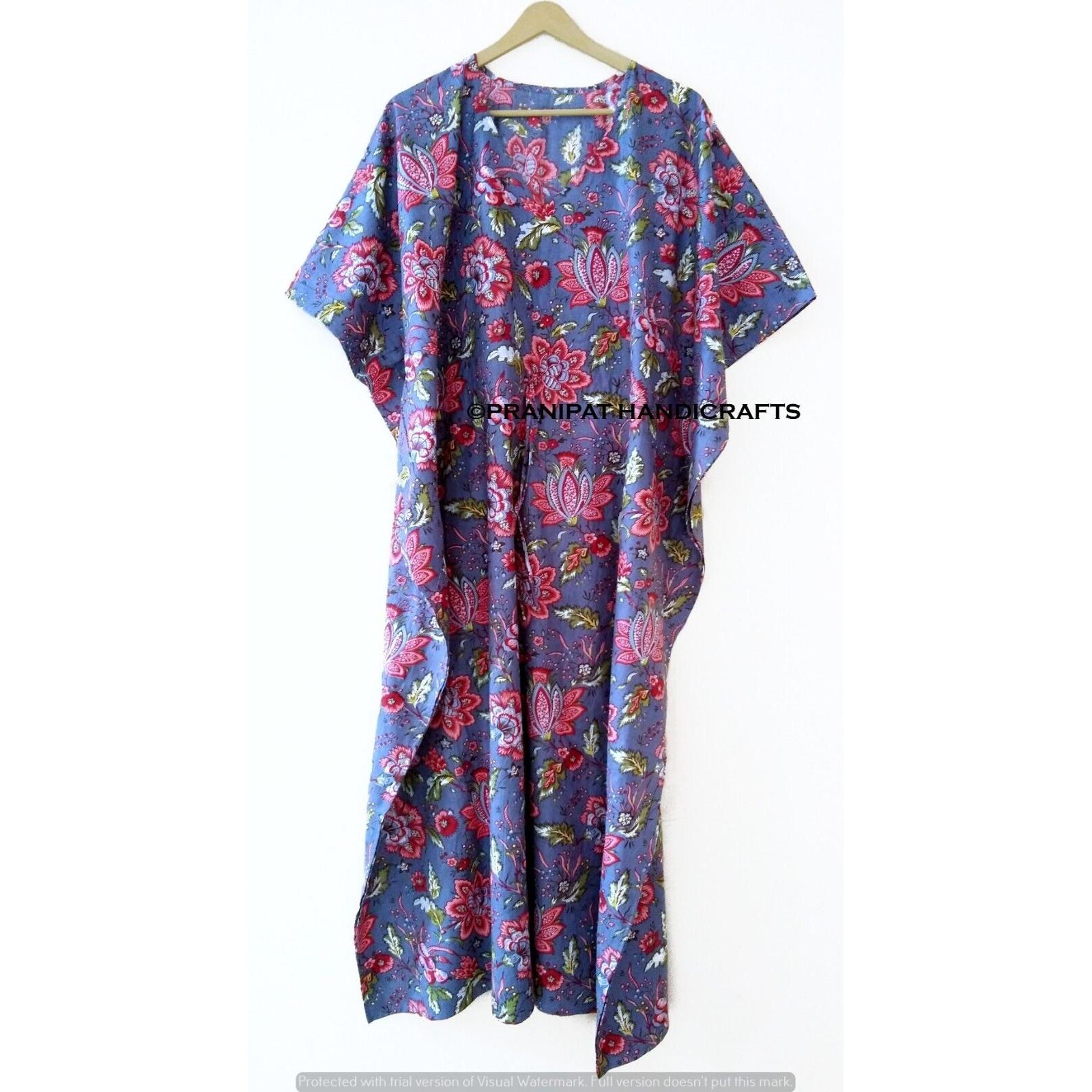 

Индийское серое длинное платье с цветочным принтом из хлопка в стиле хиппи макси женское ночное платье-кафтан CKFTN-SCRN-FULL-BUYIT-075