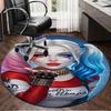1PC Quinn Artwork Round Rug, Non-slip Chair Mat, Home Decor, Circle Carpet Perfect for Office, Bedroom, Living Room,Christmas gift