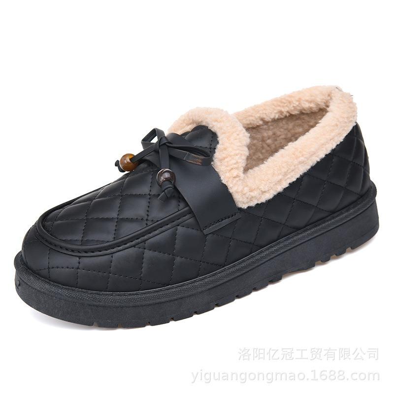 Old Beijing cotton shoes women's non-slip warm mother shoes one pedal Mao Mao shoes winter piled thickened Doudou shoes cold