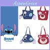 Lotso Stitch Cloth Velvet Shoulder Bag Cartoon Handbag High-capacity Gift Spacious Interior And Cute Cartoon Design