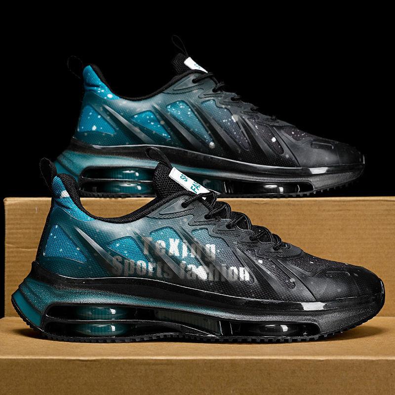 Men's Shoes Summer Breathable New Mesh Sports Running Shoes Air Cushion Shock Absorption Soft Sole Running Casual Dad Shoes