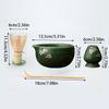 4pcs/set Easy To Clean Matcha Tea Set With Tool Rack, Including Bowl, Whisk, Spoon, Great Gift For Ceremony, Traditional Japanes