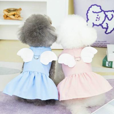 2023 Angel Traction Skirt Spring and Summer New Dog Clothes Wholesale Teddy French Fight Small Dog Pet Supplies Wholesale