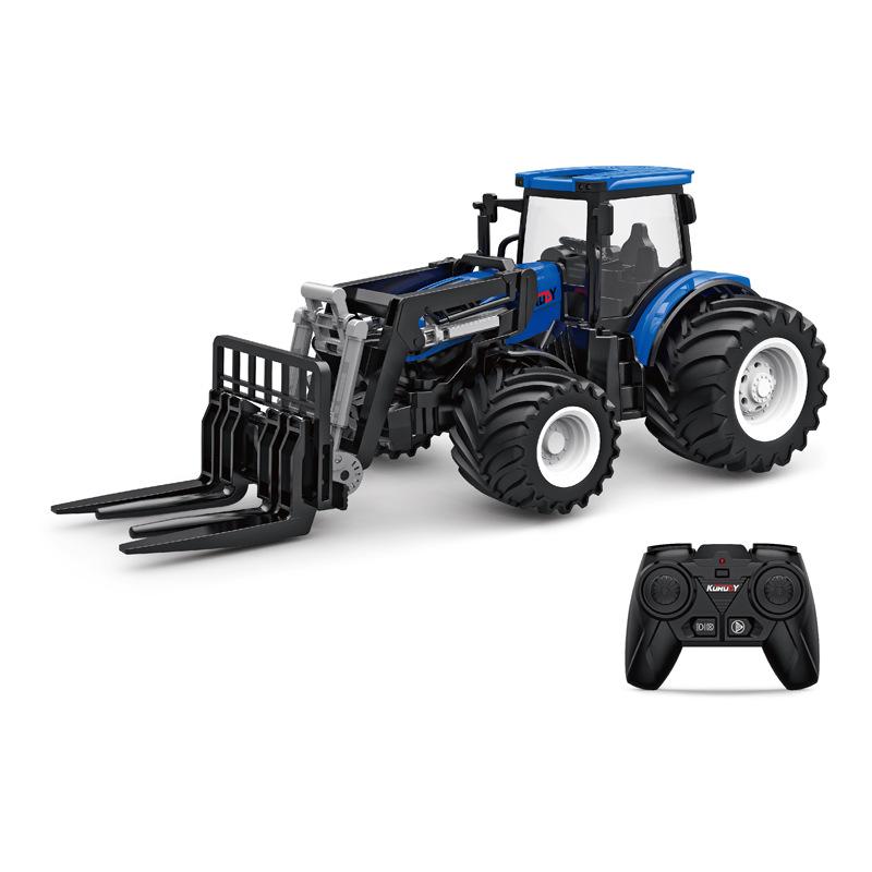 Alloy Remote Control Farmer Tractor Simulation Engineering Vehicle Electric Toy Farm Transport Vehicle 2.4G Remote Contro Vehicl