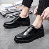 Spring and Autumn New Hairstylist Leather Shoes Pointed Head Platform Korean Version Trendy Shoes British Business Trend Personalized Formal Men
