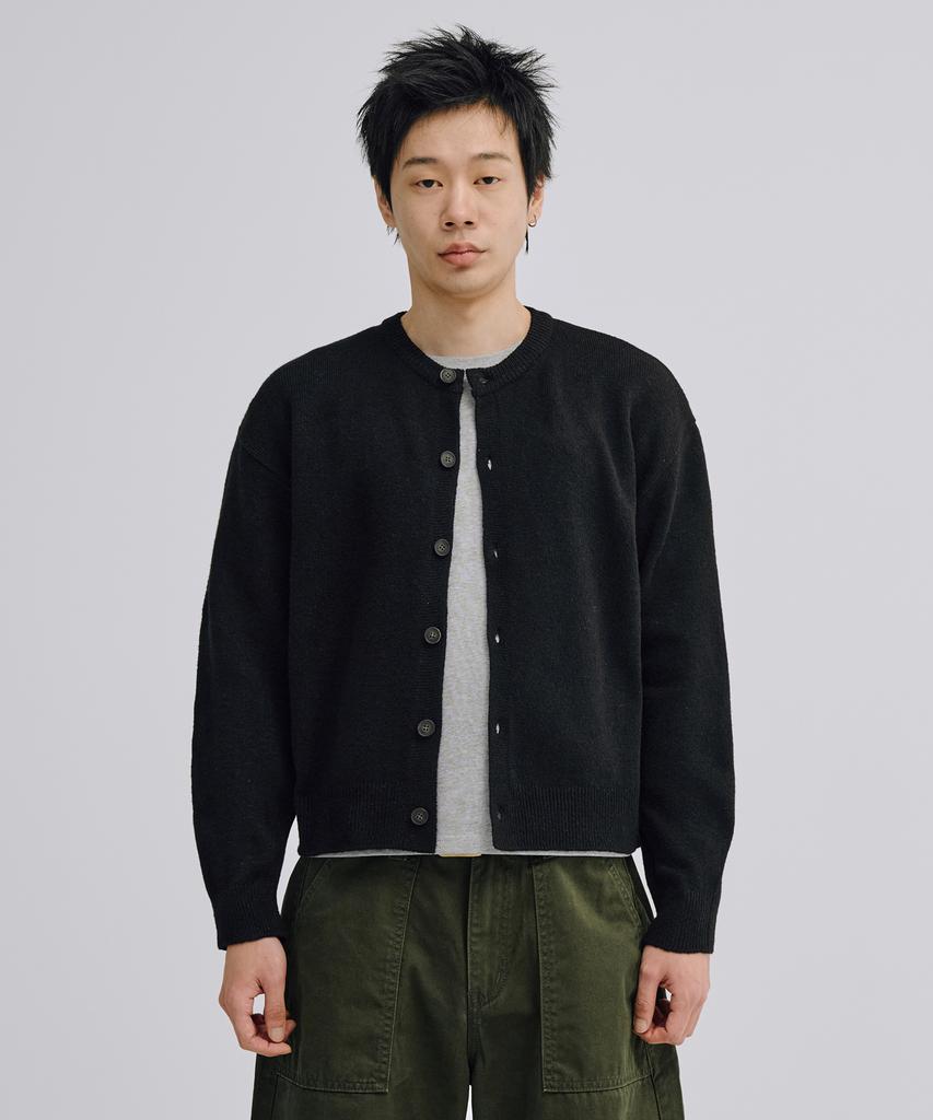 TAKEASY Essential Crop Knit Cardigan (Black)