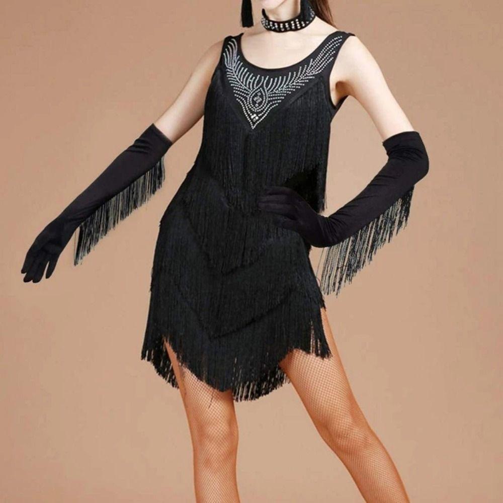 Vintage Long Tassel Gloves Stretch Women Long Gloves New Fringe Fingerless Gloves