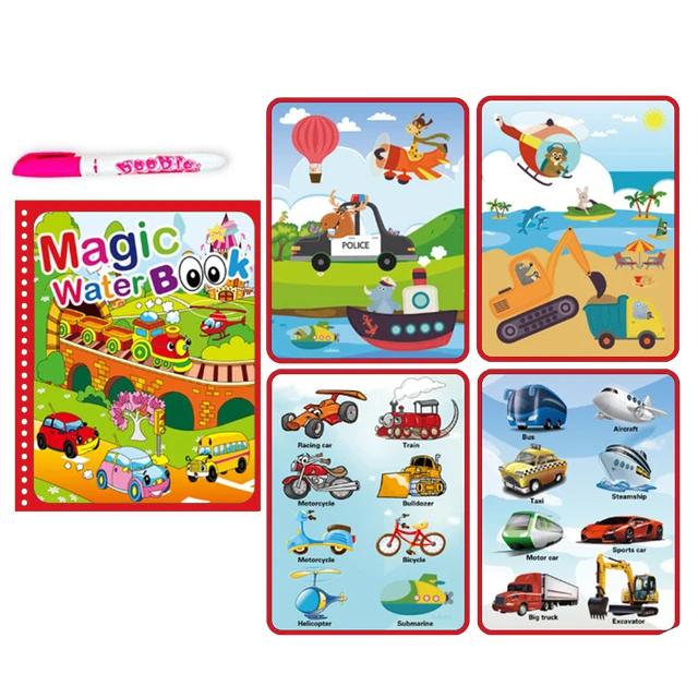 Non-Toxic Children Early Education Toys Magical Book With Pen Water Drawing Montessori Toys Gift Reusable Coloring Book Magic Drawing Book