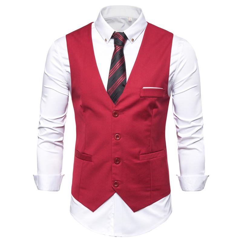 Gilet casual da uomo in stile europeo, ispessito, slim fit