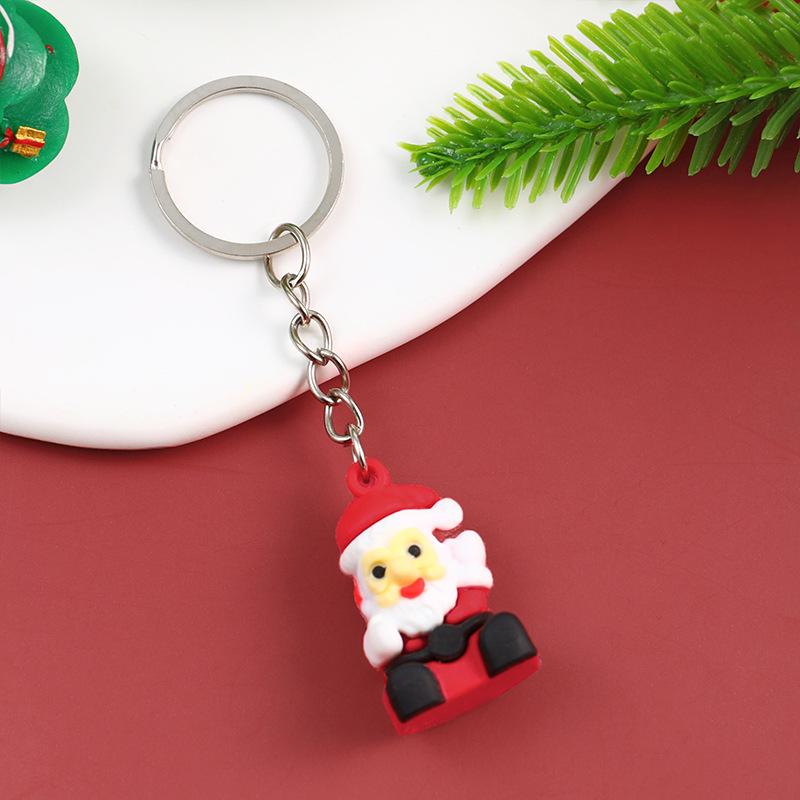 Santa Claus Silicone Keychain - Cute Christmas Student Gift