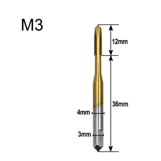 M3 M4 M5 M6 M8 Metric Screw Thread HSS Machine Plug Tap Drill Bit Hardware Tool