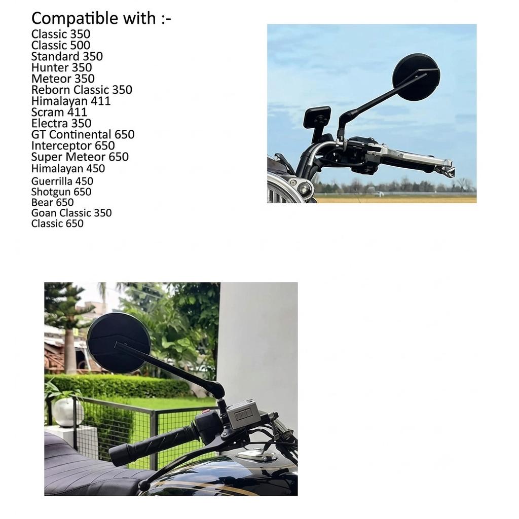 Royal Enfield "Super Meteor 650 Touring Screen & Black Touring Mirror"