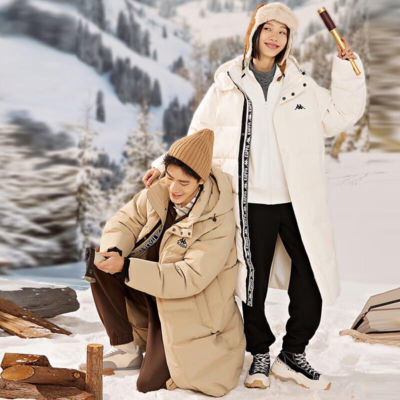 Kappa Unisex Retro Hooded Mid-Length Down Jacket