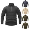 Men's Tactical Fleece Pullover - European & American Style Warm Stand-up Collar for Autumn & Winter.