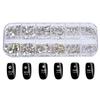 Multi-Size Flat-back AB Crystal Nail Rhinestones DIY Nail Art Decorations Crystal Diamond Gem Nail Beauty Tools Set XYZ