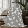 Soft Cat Face Print Flannel Blanket - Suitable for All Seasons, Perfect for Camping, Traveling, Bed, Halloween Christmas