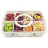 4Grid /8 Grid Snack Box Container, Portable Travel Charcuterie Board with Lid, Refrigerator Food Storage Box, Snack Organizer