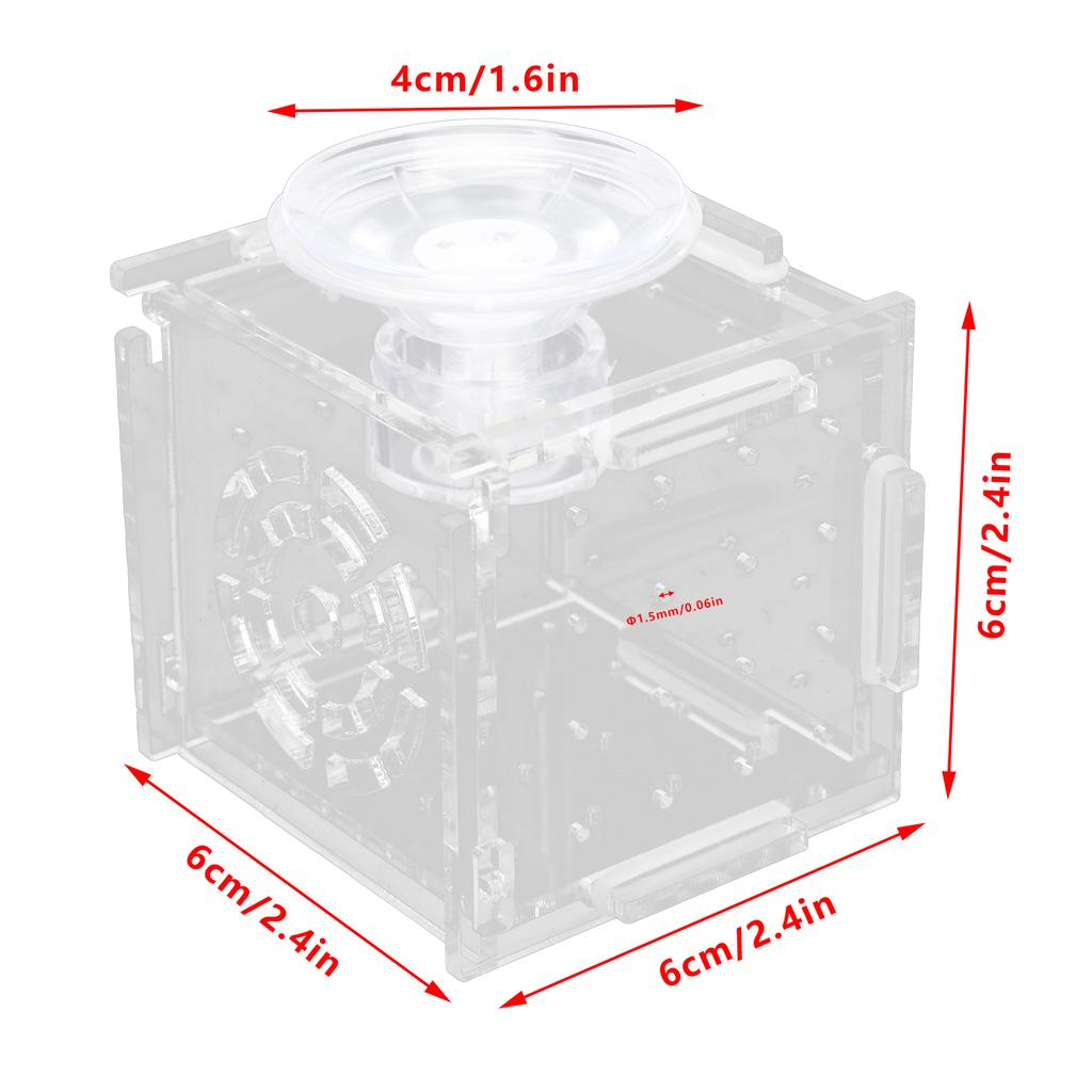 Fish Isolation Box Acrylic Fish Breeding Box Aquarium Hatchery for Baby Fishes Shrimp