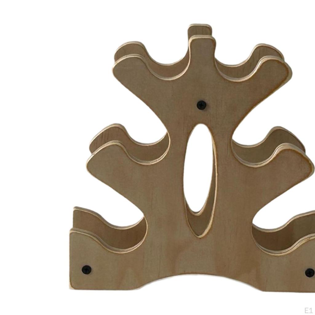 Dumbbell Rack 3 Tiers Stable Wooden Weight Holder A Frame for Workout Weightlifting Strength