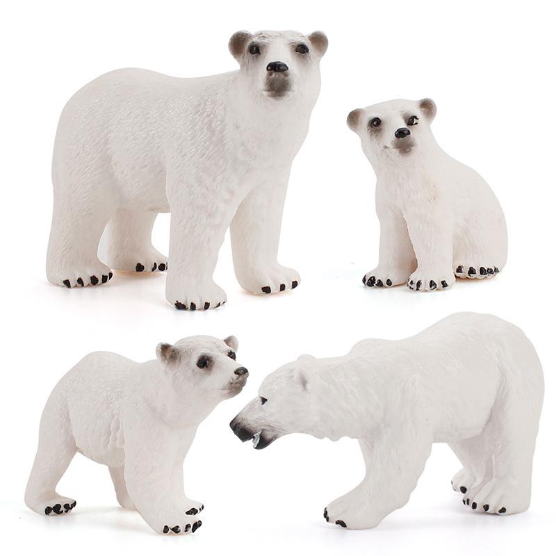 Cognitive Marine Animal & Polar Bear Toy Figurines Set for Early Childhood Education