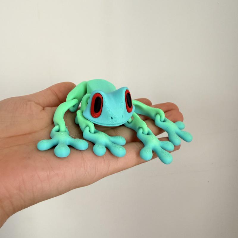 3D Printed Magnetic Tree Frog Ornament - Refrigerator Magnet & Children's Decompression Toy