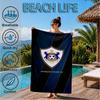 Qarabag Golden Crested Football Emblem Beach Towel, Quick-drying, Easy to Care for, Suitable for Both Fitness and Beach Vacations,Sports Essential
