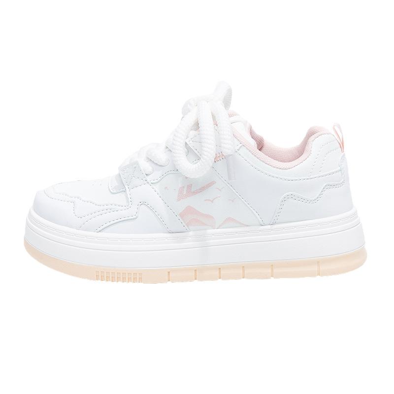 Landscape painting thick rope lace platform shoes design sense four seasons board shoes outdoor feet small casual shoes women