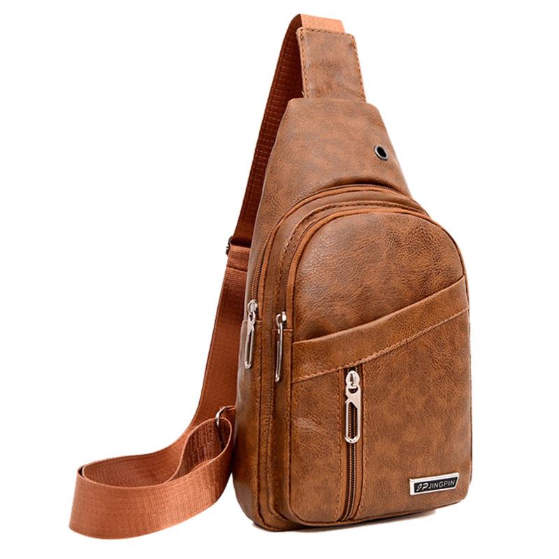 Fashion sports crossbody shoulder bag, large capacity men s chest bag, crossbody bag, small backpack хаки