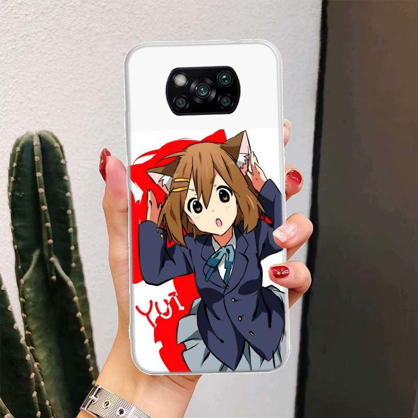 K on! Hirasawa Yui Anime For Xiaomi Poco X6 X3 Nfc X5 X4 F6 F5 Pro Phone Case F4 Gt F3 F2 F1 M5S M4 M3 M2 5G Fundas Coque X3 Nfc