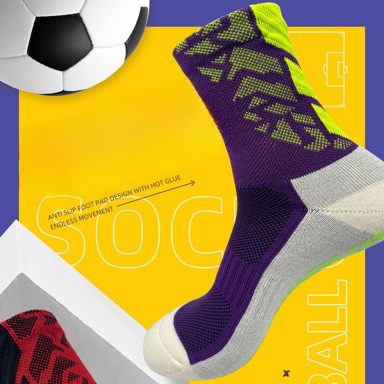 3pcs Non-slip Bottom Soccer Socks Men and Women In The Long Game Professional Training Stockings Towel Bottom Thickening Soccer Sports Socks