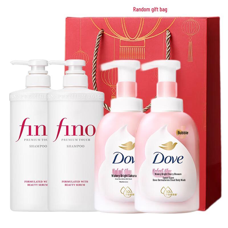 

Fen Nong Moisturizing Shampoo & Dove Cherry Blossom Shower Mousse Pack