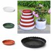 5pcs Round Planter Tray Resin Flowerpot Chassis Easy To Clean Flowerpot Tray  Hotel
