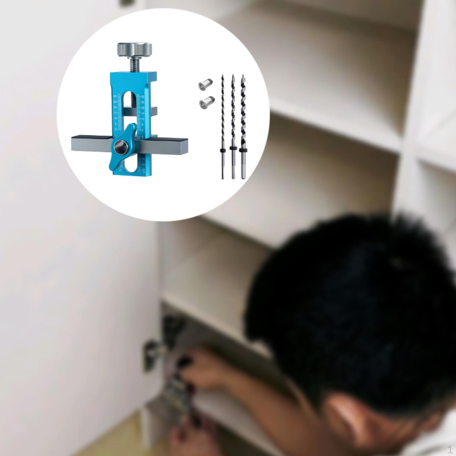 

Регулируемый монтажный шаблон для установки дверцы шкафа Инструмент Кухня и Гардероб синий