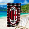 Milan Football club Printed Beach Towel, Super Soft Microfiber, Perfect Gift Birthday, for Pool, Beach, Travel, for family and friends