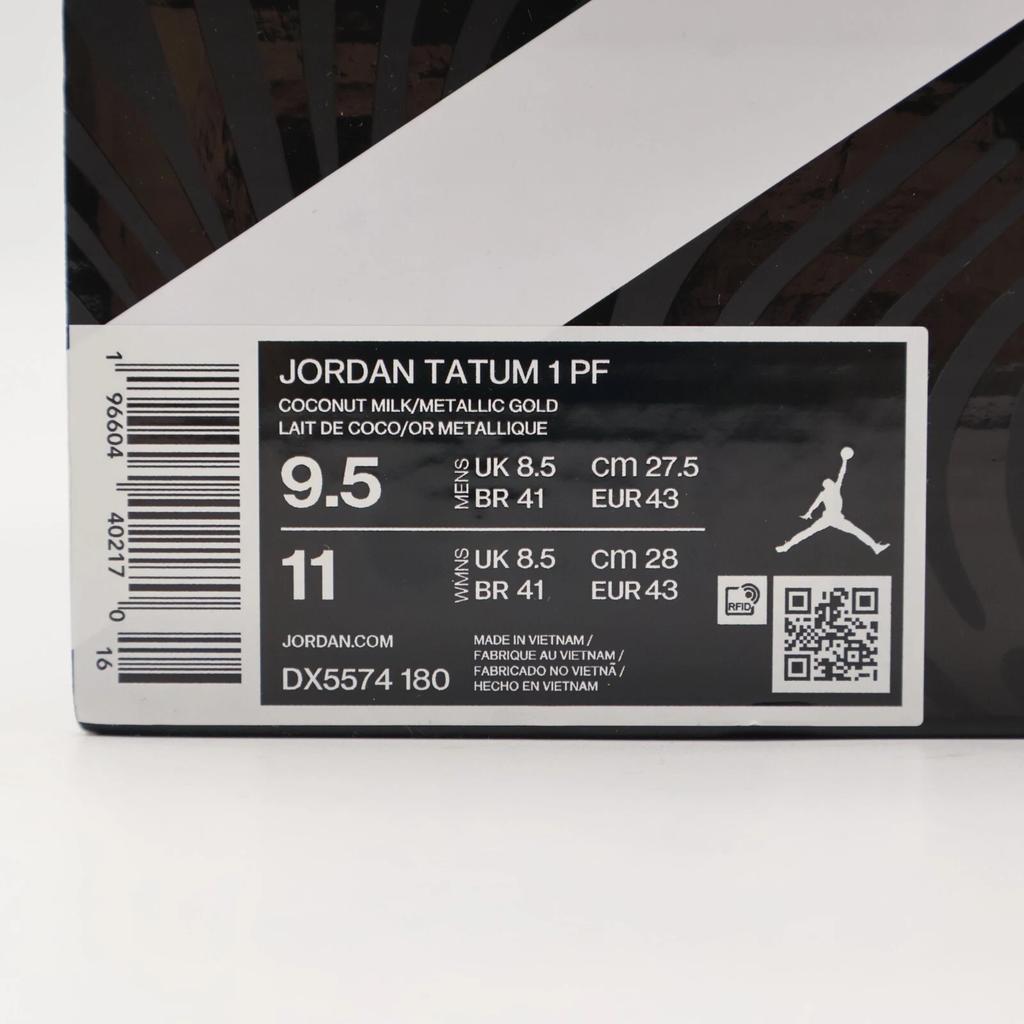 DX5571-180 / DX5574-180 Nike Jordan Tatum 1 Barbershop Coconut Milk Gold Blue