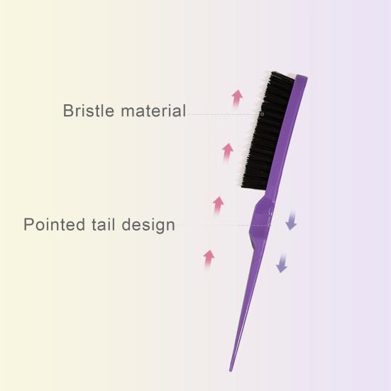 3Pcs/Set Hair Dye Brush Solid Fine Steel Needle Shading Tip Teeth Uniformly Tail Hairdresser Fine Teeth Comb