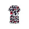 Fila Logo Print Round Neck Casual Short Sleeve Dress Women Dresses Navy-Blue F51W228199FNV